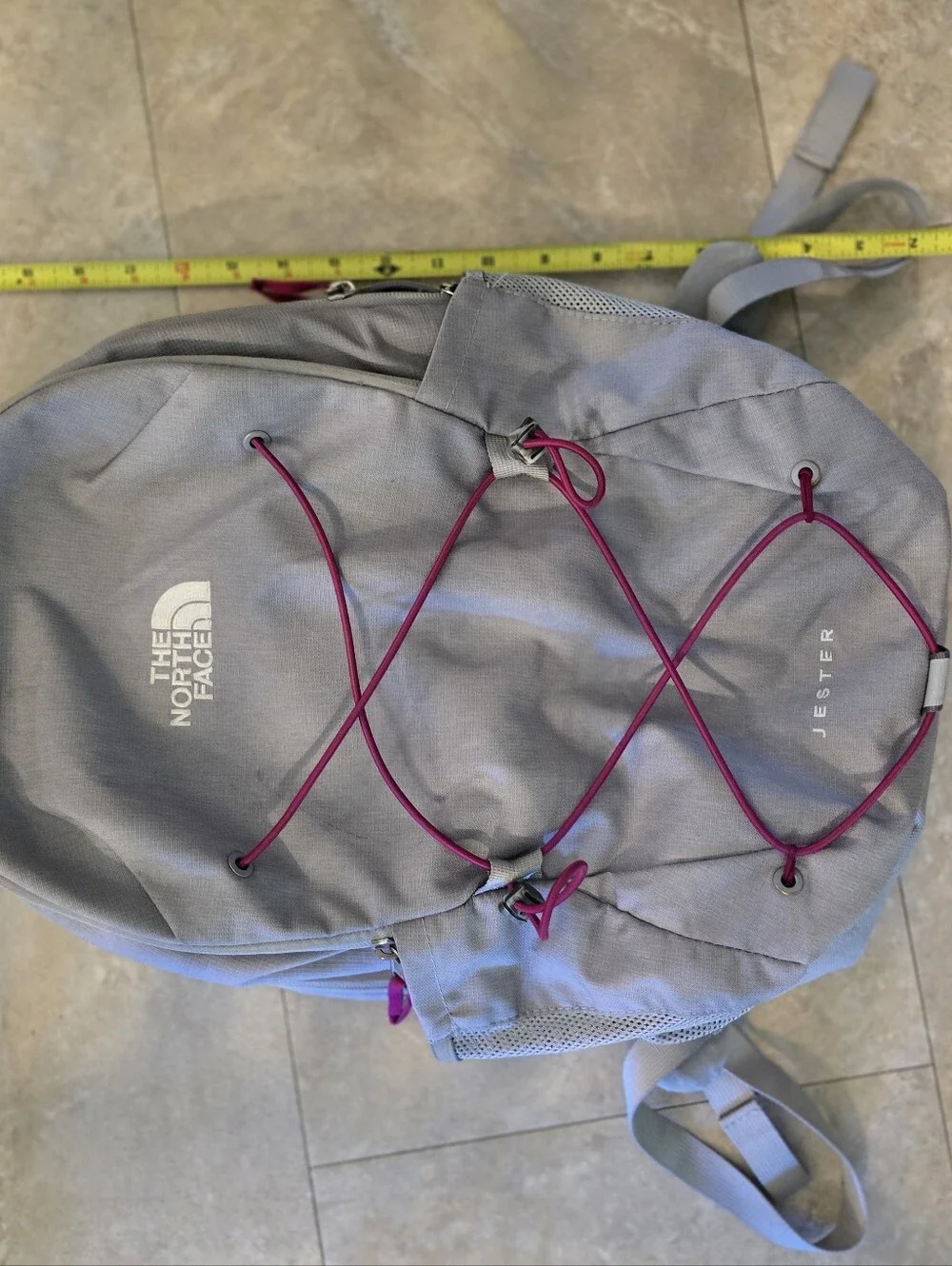The North Face Women's Jester Backpack Gray Pink FlexVent Laptop Bag